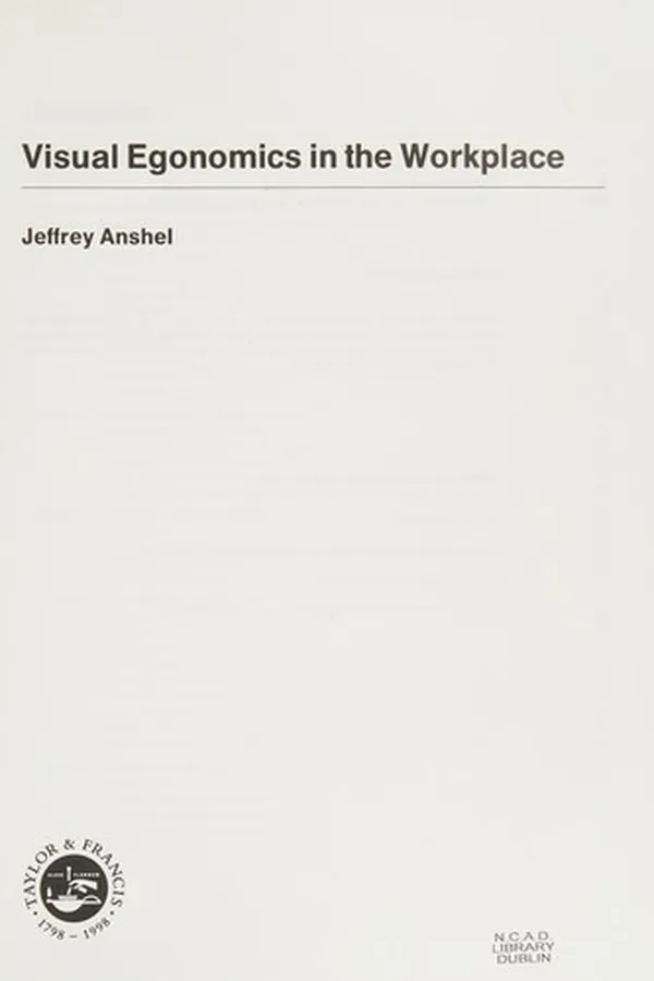 Capa de Visual ergonomics in the workplace