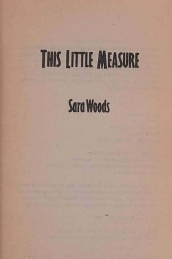 Capa de This Little Measure