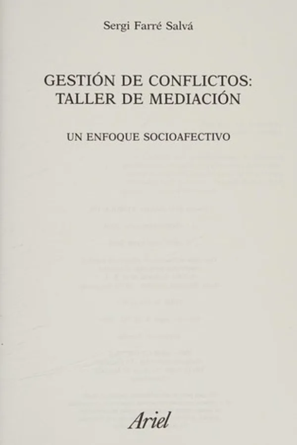 Capa de Gestión de conflictos, taller de mediación