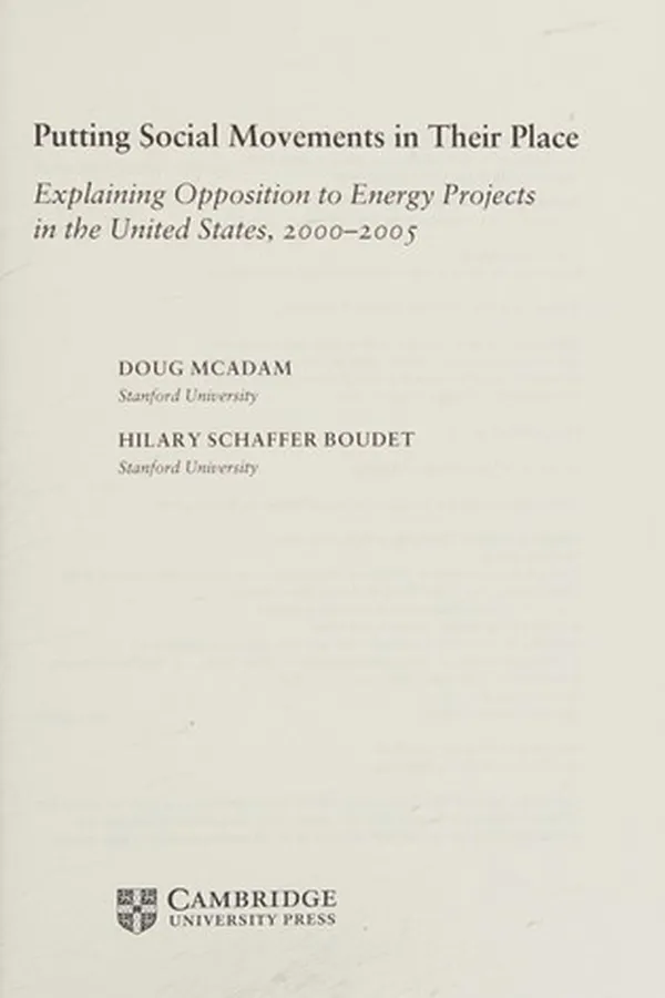 Capa de Putting social movements in their place