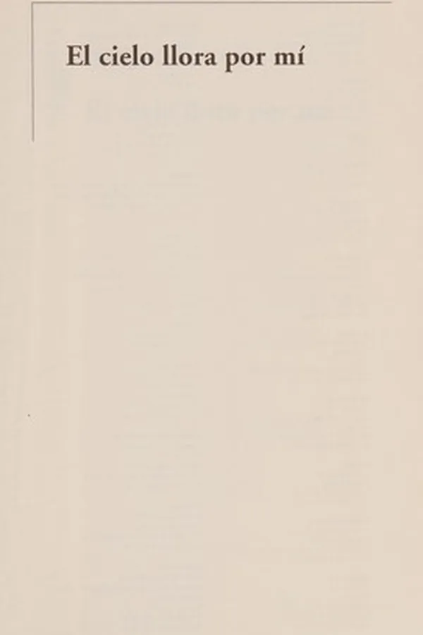 Capa de El cielo llora por mí