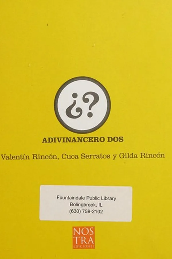 Capa de Adivinancero dos