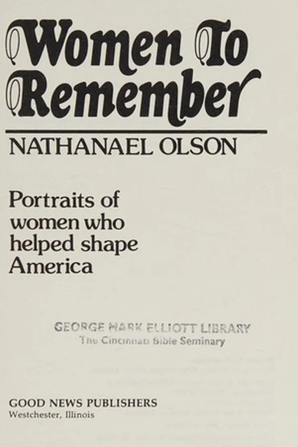 Cover of Women to remember