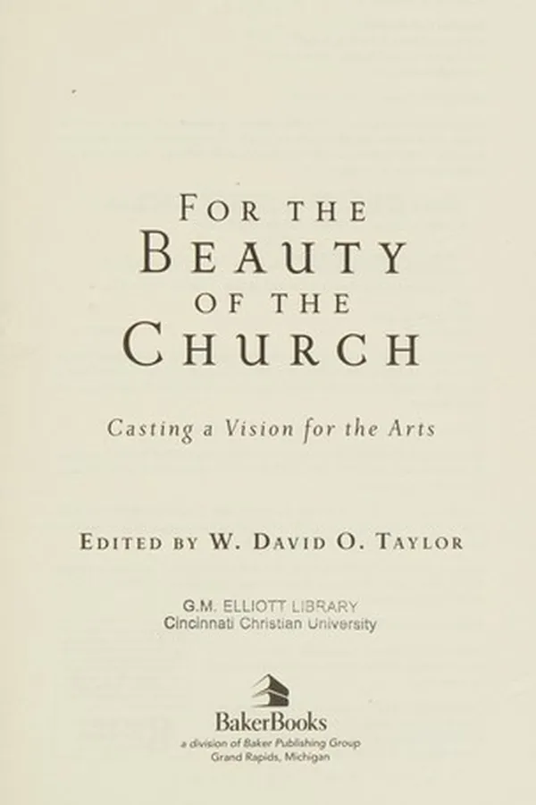 Capa de For the beauty of the church