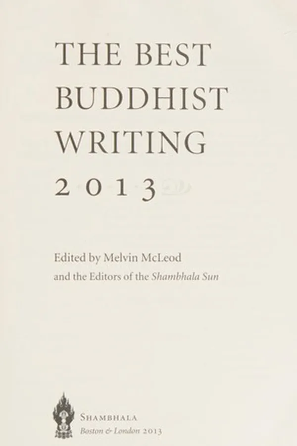 Capa de The best Buddhist writing 2013