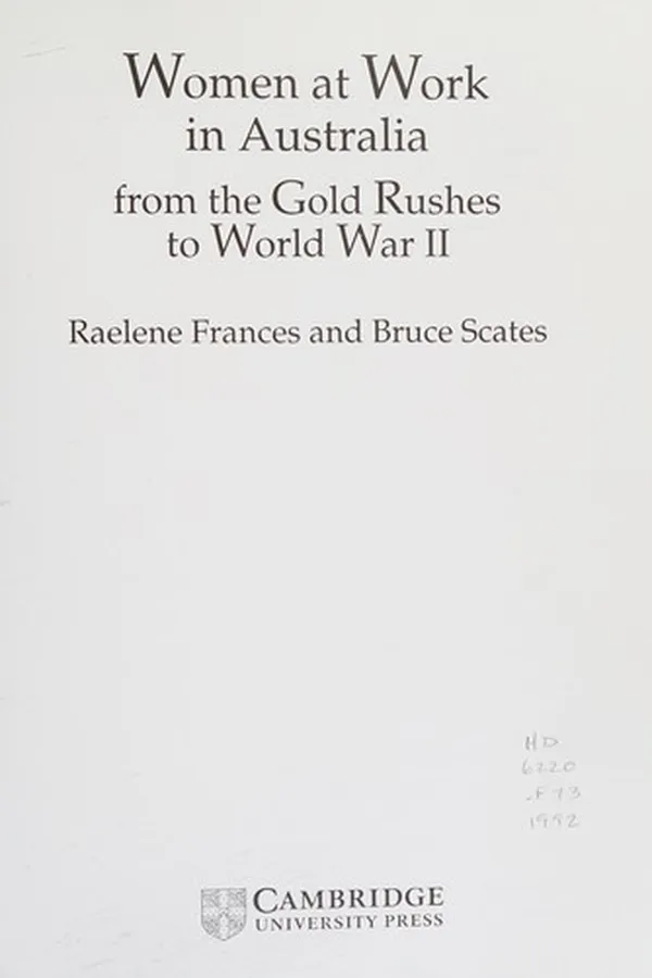 Capa de Women at work in Australia