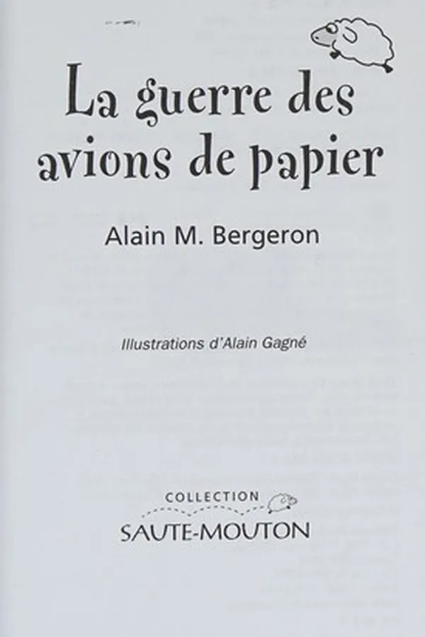 Capa de La guerre des avions de papier