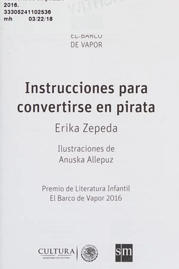 Capa de Instrucciones para convertirse en pirata
