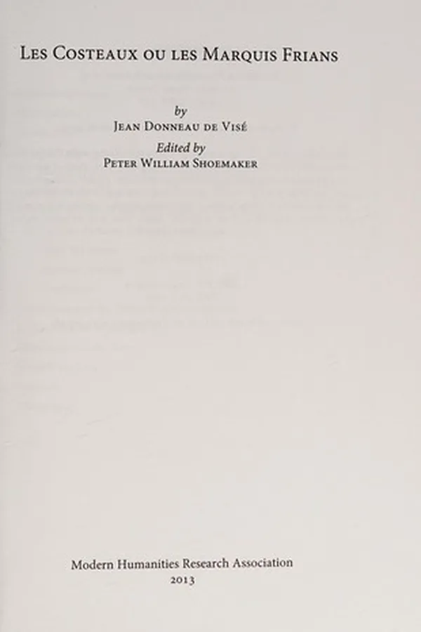 Capa de Les costeaux, ou, les marquis frians