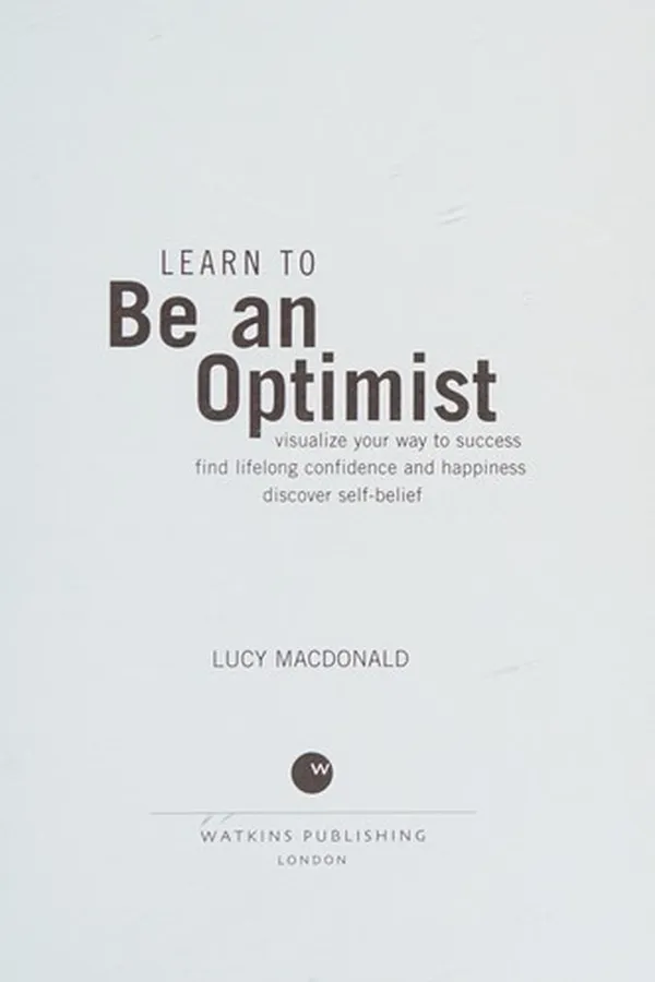 Capa de Learn to be an optimist