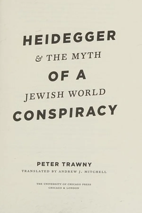 Capa de Heidegger and the myth of a Jewish world conspiracy