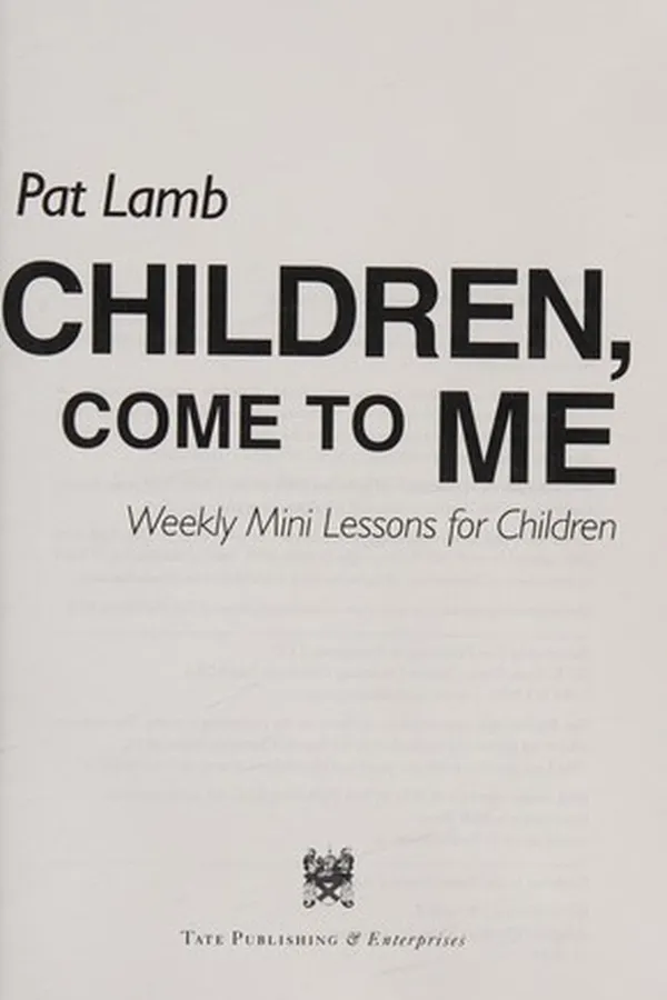Capa de Let the children come