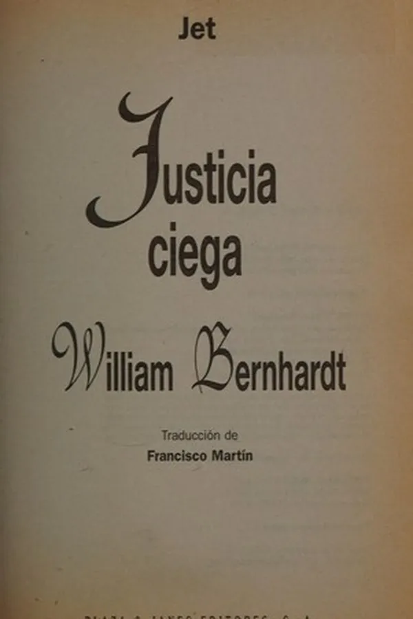 Capa de Justicia ciega