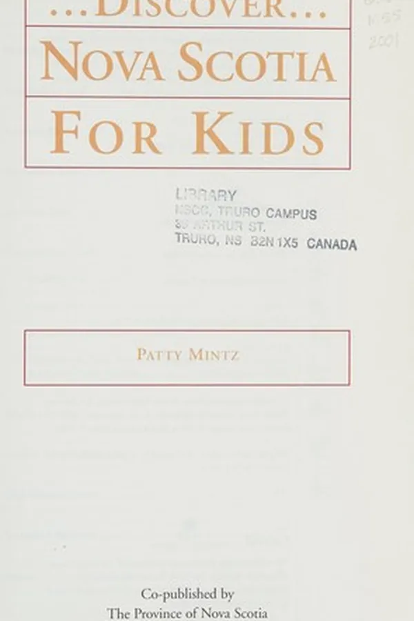 Capa de Discover Nova Scotia for kids