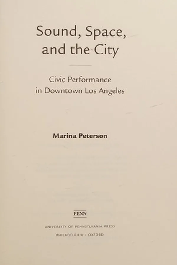 Capa de Sound, space, and the city