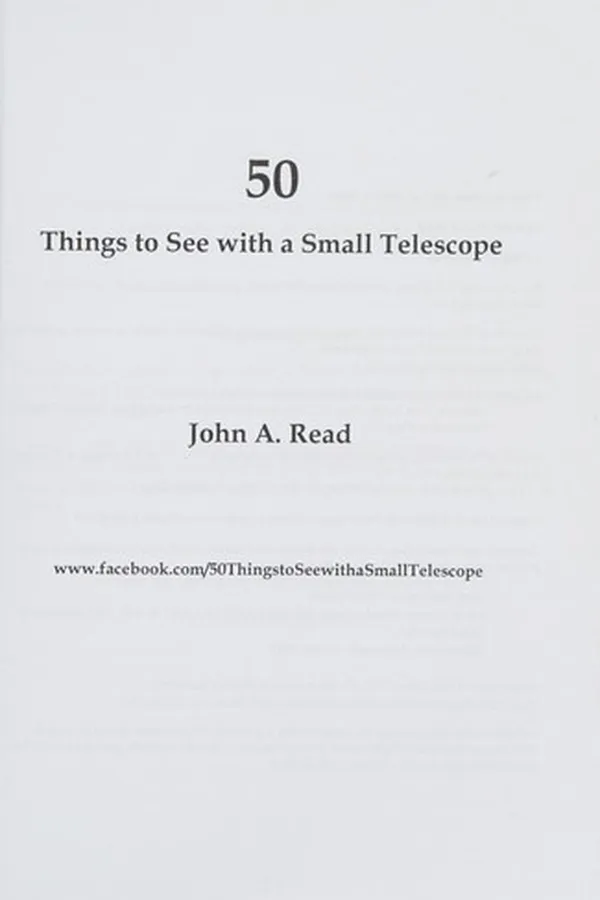 Capa de 50 things to see with a small telescope