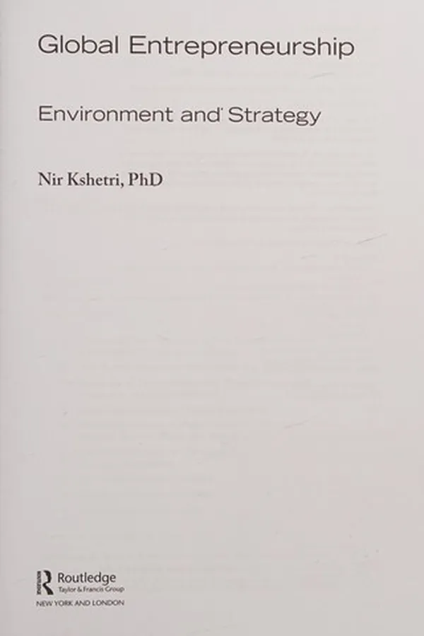 Capa de Global entrepreneurship