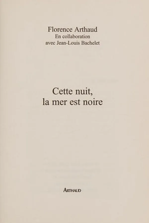 Capa de Cette nuit, la mer est noire