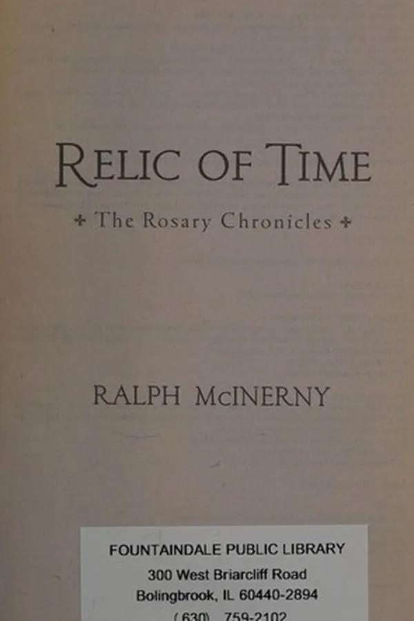 Capa de Relic of time