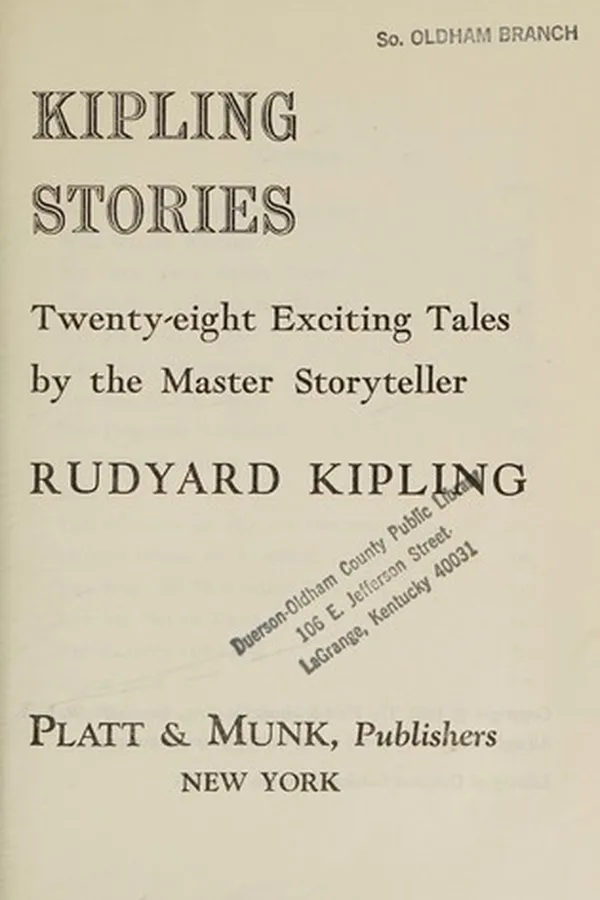 Capa de Kipling stories; twenty-eight exciting tales