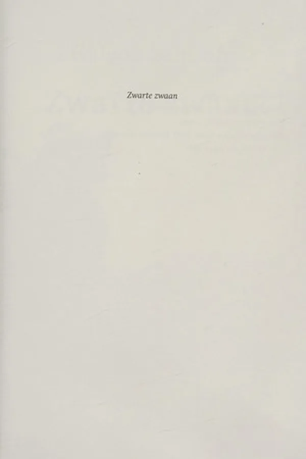 Capa de Zwarte zwaan