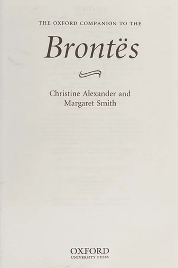 Capa de The Oxford companion to the Brontës