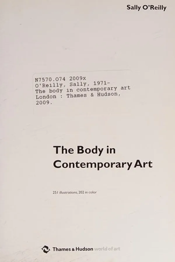 Capa de The body in contemporary art