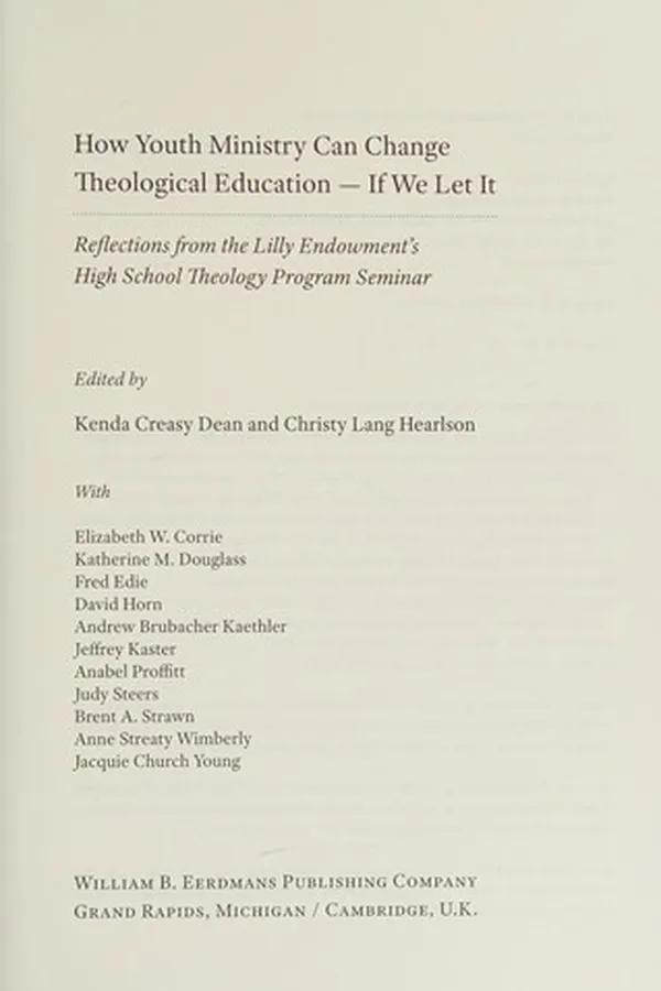 Capa de How youth ministry can change theological education-if we let it