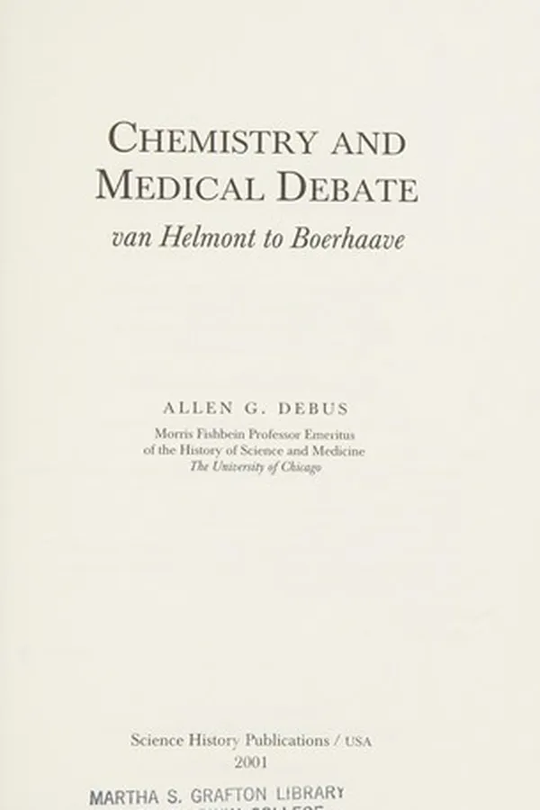 Capa de Chemistry and medical debate