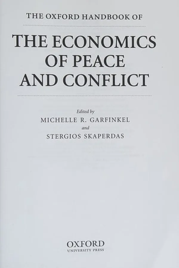 Capa de The Oxford handbook of the economics of peace and conflict