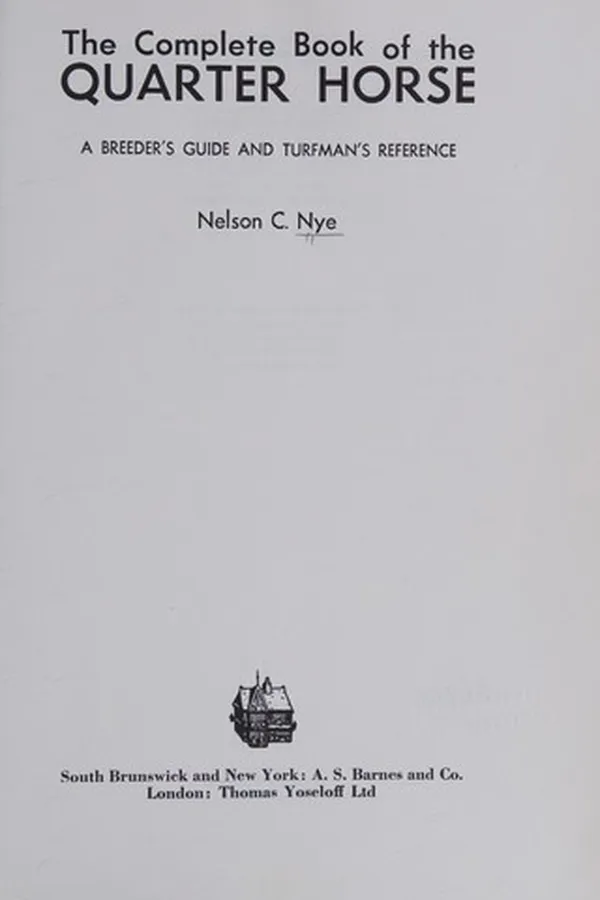 Capa de The complete book of the quarter horse