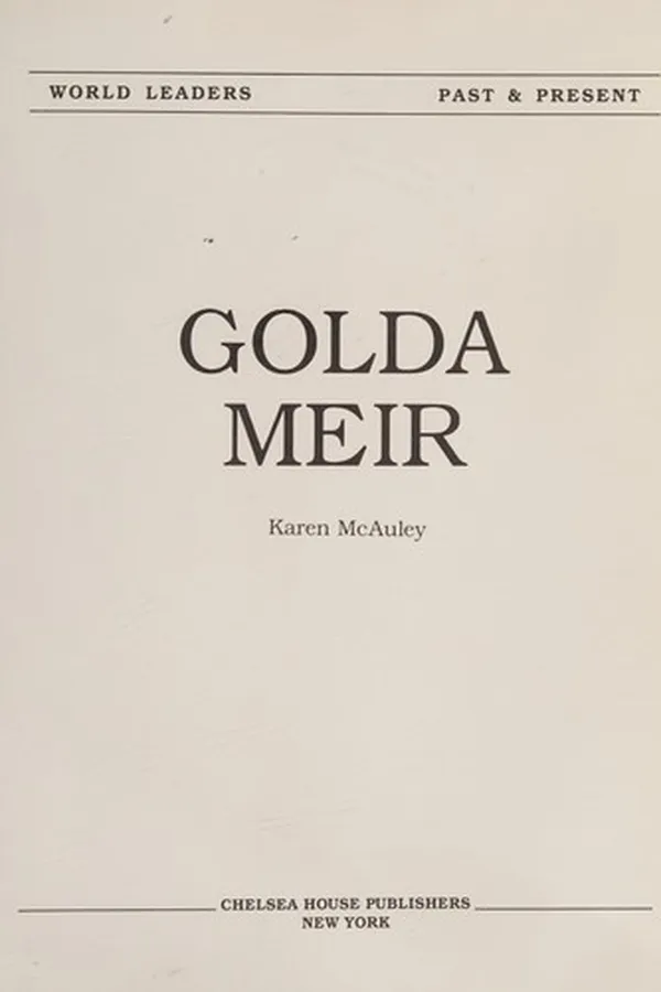 Capa de Golda Meir