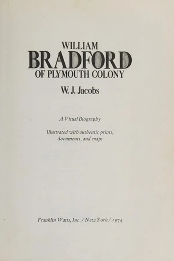 Capa de William Bradford of Plymouth Colony