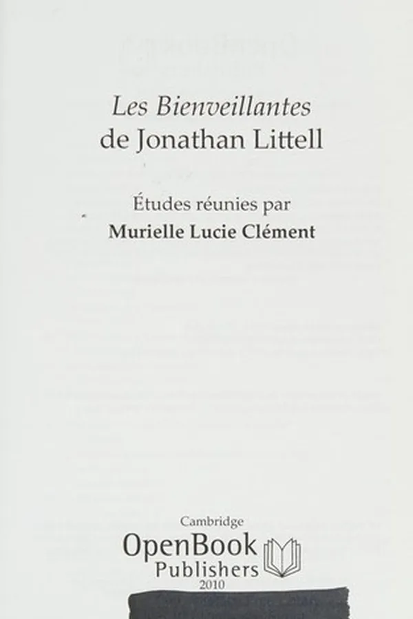 Capa de Les Bienveillantes de Jonathan Littell