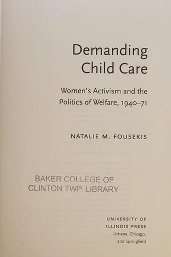 Capa de Demanding child care