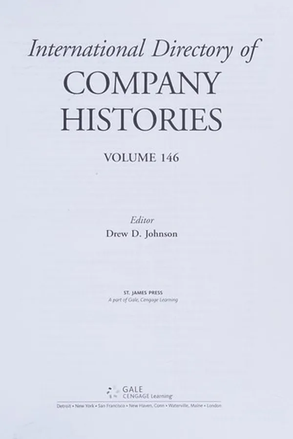 Capa de International directory of company histories. Vol. 146