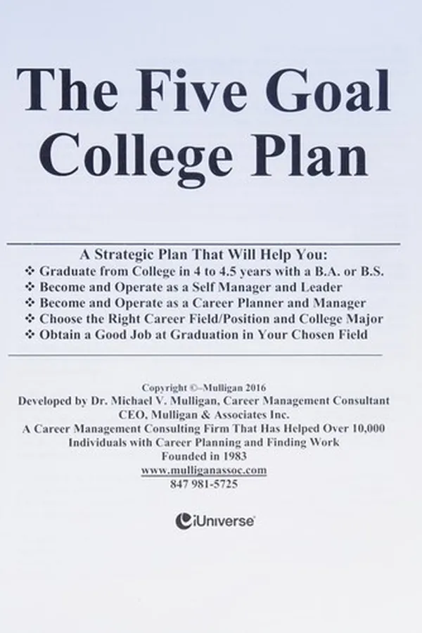 Capa de Five Goal College Plan