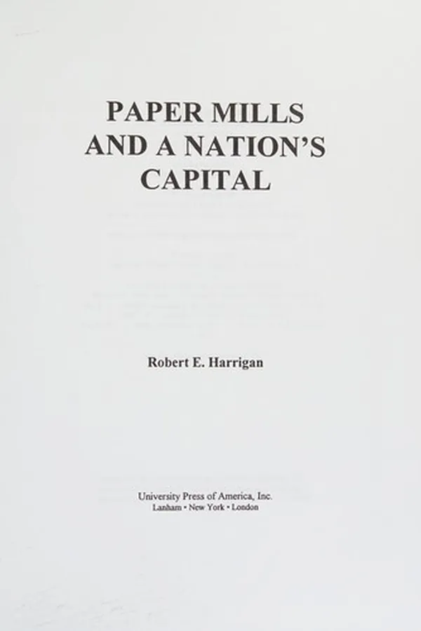 Capa de Paper mills and a nation's capital