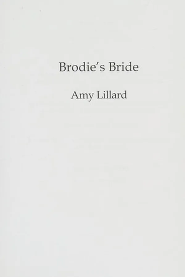 Capa de Brodie's bride