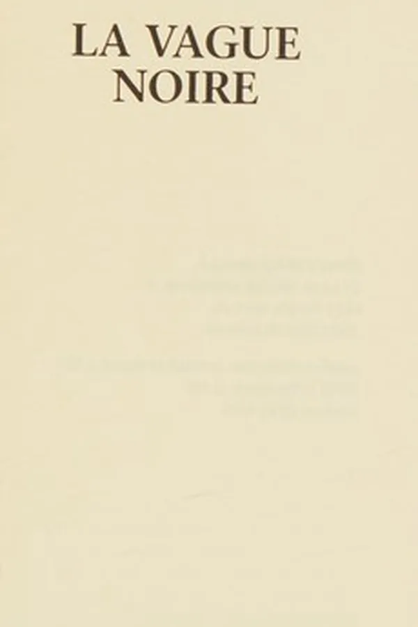 Capa de La vague noire