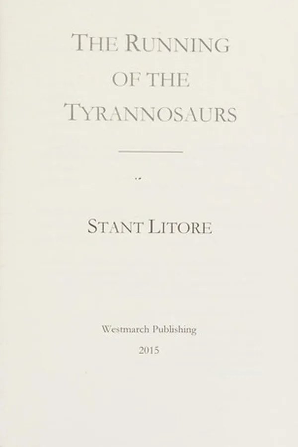 Capa de The running of the tyrannosaurs
