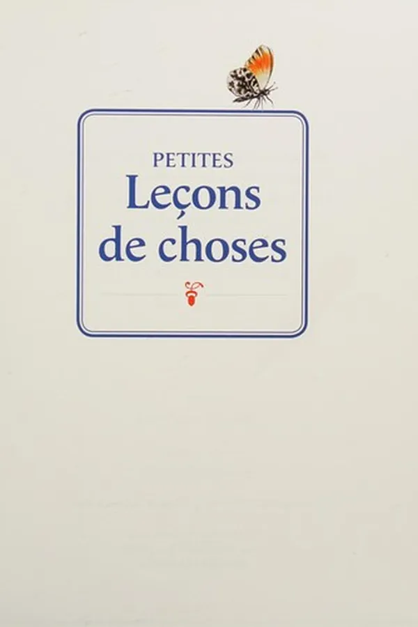Capa de Petites leçons de choses