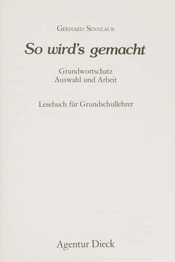 Capa de So wird's gemacht
