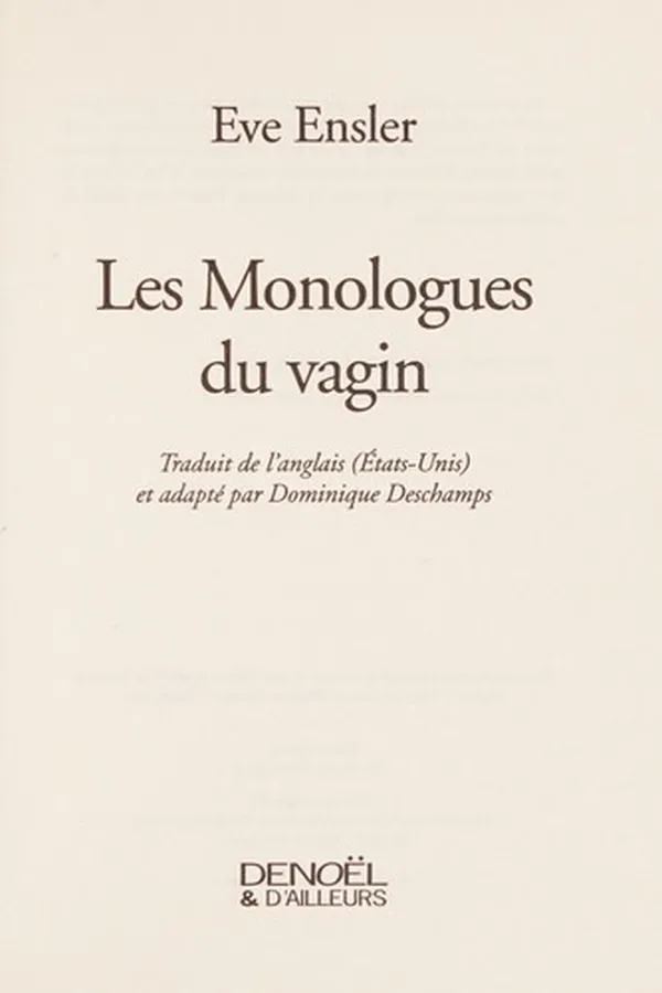 Capa de The Vagina Monologues