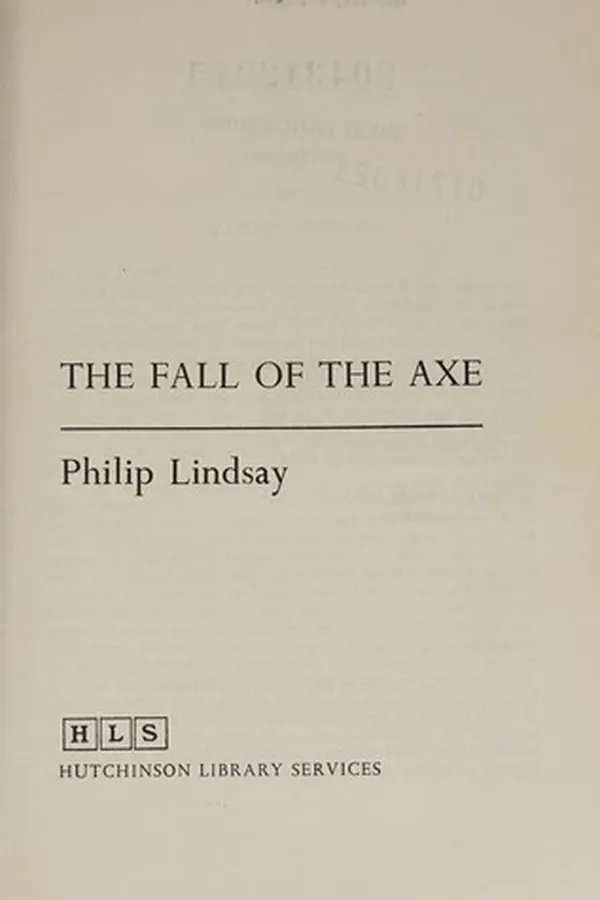 Capa de The fall of the axe