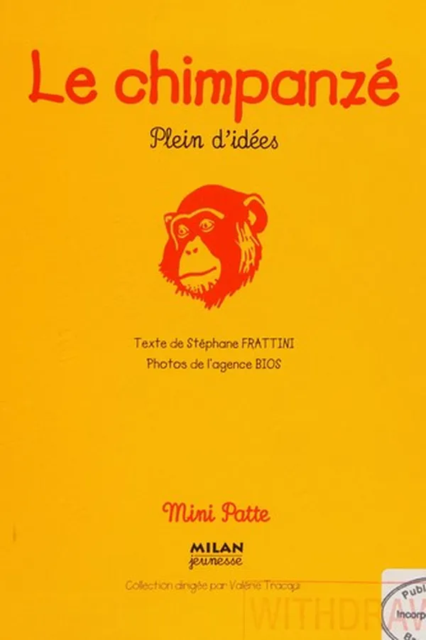 Capa de Le chimpanzé, plein d'idées