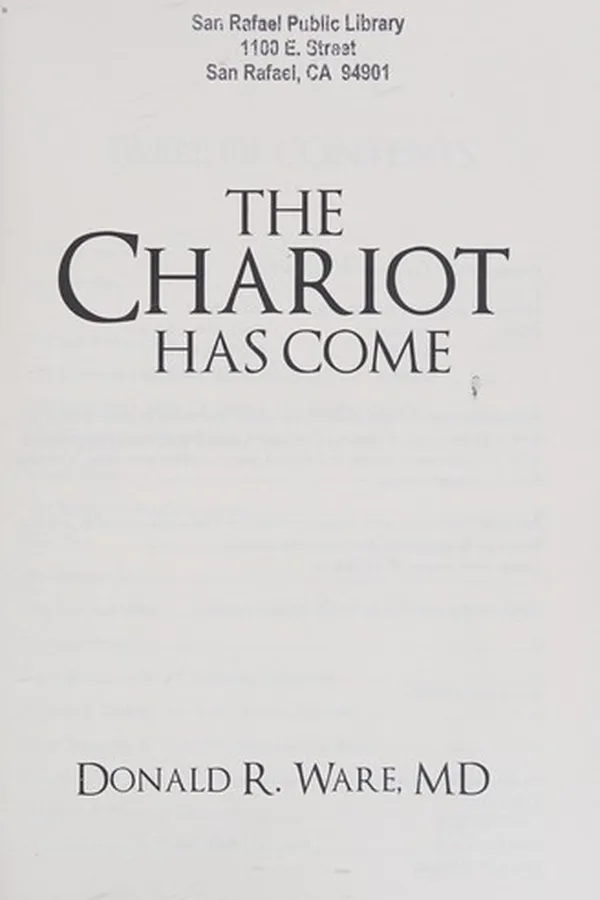 Capa de The chariot has come
