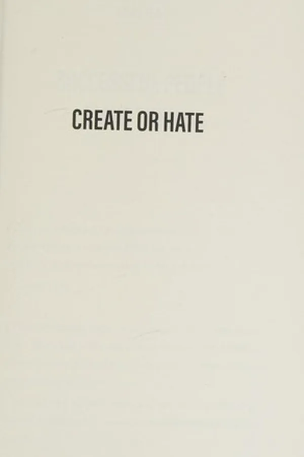 Capa de Create or hate