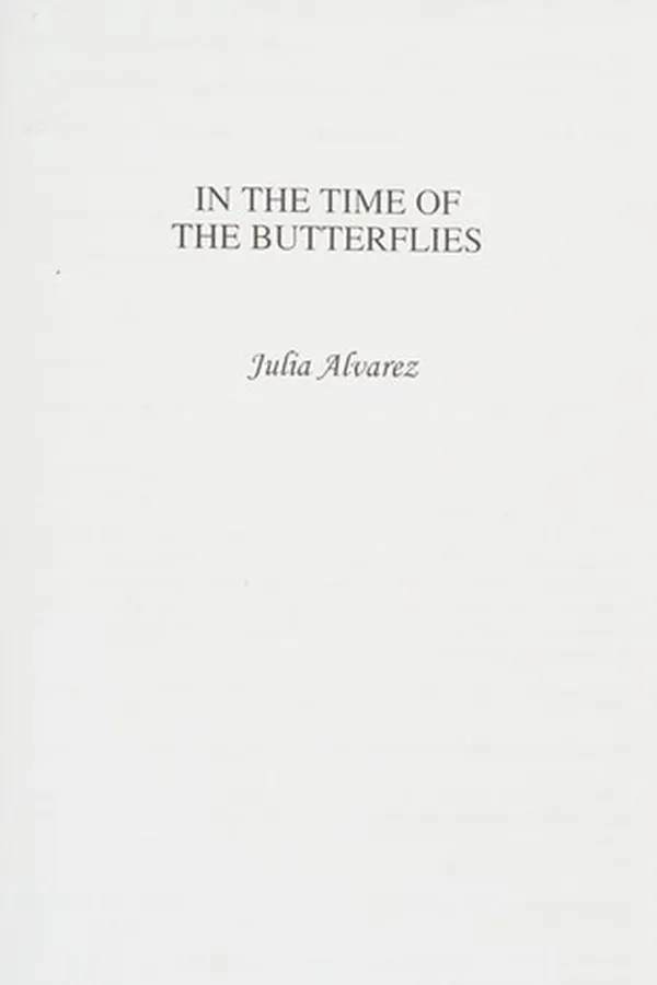 Capa de In the time of the butterflies