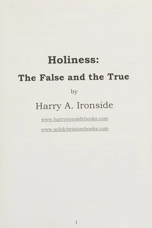 Capa de Holiness